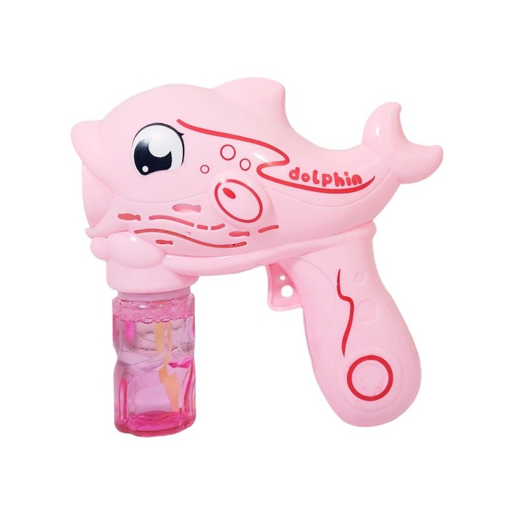Pistola Burbujera Pez Delfin Con Liquido Burbujero + Bateria