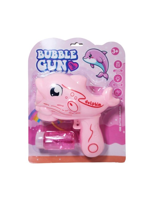 Pistola Burbujera Pez Delfin Con Liquido Burbujero + Bateria