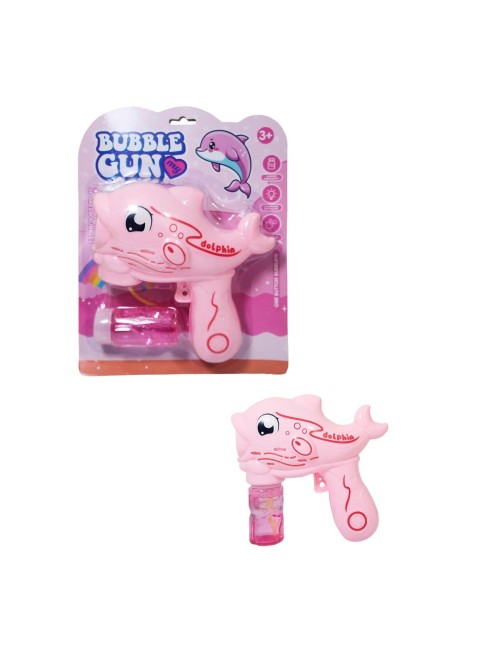 Pistola Burbujera Pez Delfin Con Liquido Burbujero + Bateria