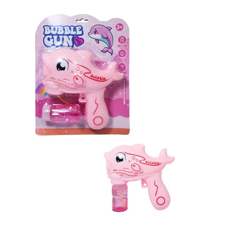 Pistola Burbujera Pez Delfin Con Liquido Burbujero + Bateria