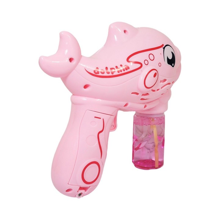 Pistola Burbujera Pez Delfin Con Liquido Burbujero + Bateria