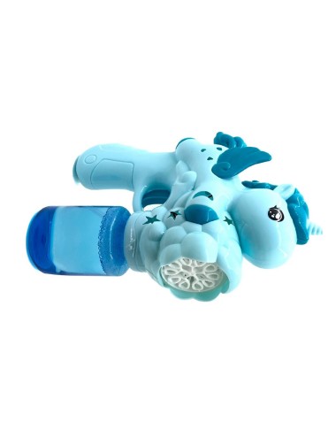 Pistola Burbujera Unicornio Con Liquido Burbujero + Bateria