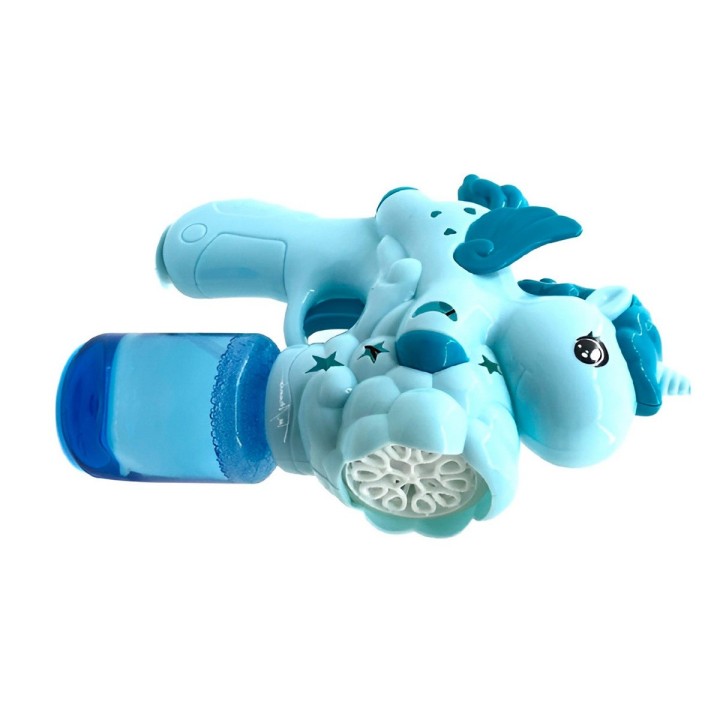 Pistola Burbujera Unicornio Con Liquido Burbujero + Bateria