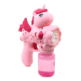 Pistola Burbujera Unicornio Con Liquido Burbujero + Bateria