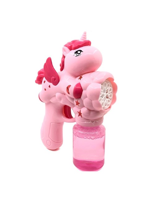 Pistola Burbujera Unicornio Con Liquido Burbujero + Bateria
