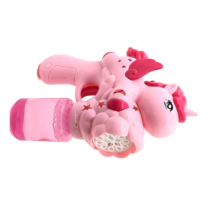 Pistola Burbujera Unicornio Con Liquido Burbujero + Bateria