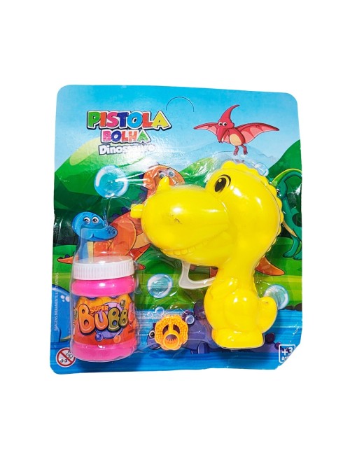 Pistola Burbujera Dinosaurio Con Liquido Burbujero Juguete