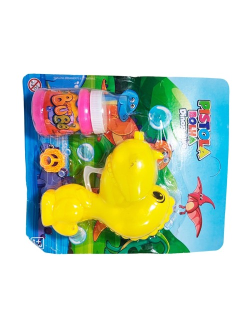 Pistola Burbujera Dinosaurio Con Liquido Burbujero Juguete