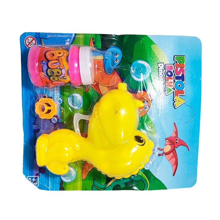 Pistola Burbujera Dinosaurio Con Liquido Burbujero Juguete