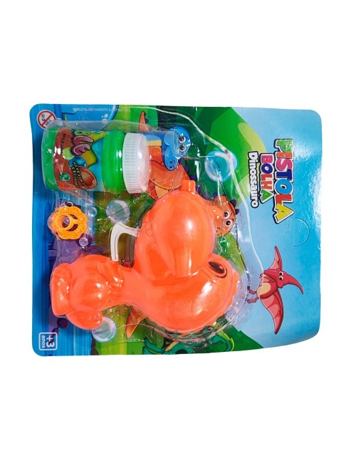 Pistola Burbujera Dinosaurio Con Liquido Burbujero Juguete
