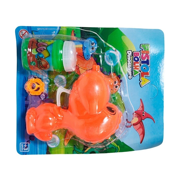 Pistola Burbujera Dinosaurio Con Liquido Burbujero Juguete