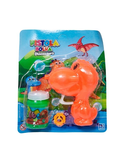 Pistola Burbujera Dinosaurio Con Liquido Burbujero Juguete