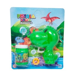 Pistola Burbujera Dinosaurio Con Liquido Burbujero Juguete
