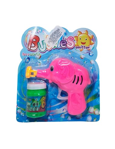 Pistola Burbujera Elefante Con Liquido Burbujero Juguete