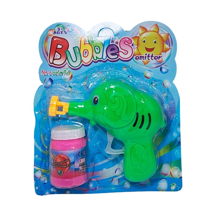 Pistola Burbujera Elefante Con Liquido Burbujero Juguete