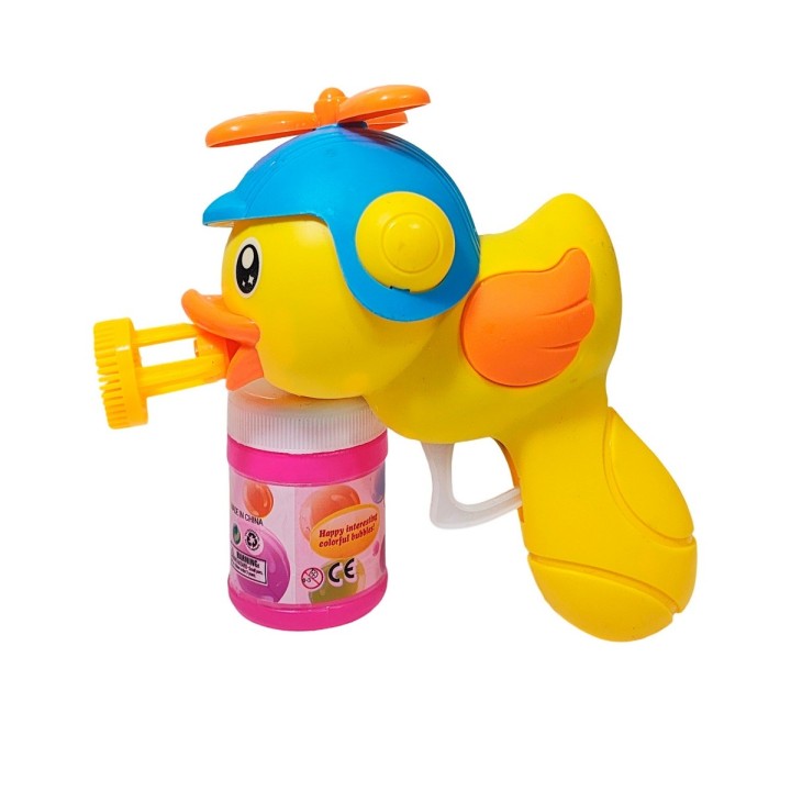 Pistola Burbujera Pato Patico Con Liquido Burbujero Juguete