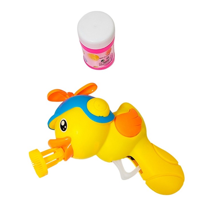 Pistola Burbujera Pato Patico Con Liquido Burbujero Juguete