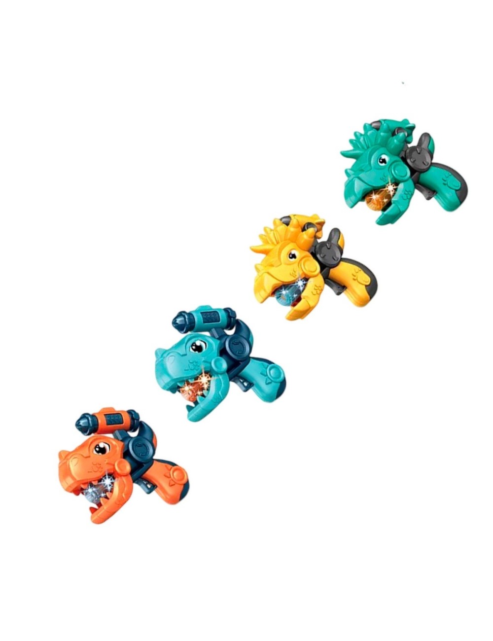 Pistola Dinosaurio Rex Proyectora Figura X 4 Unidades