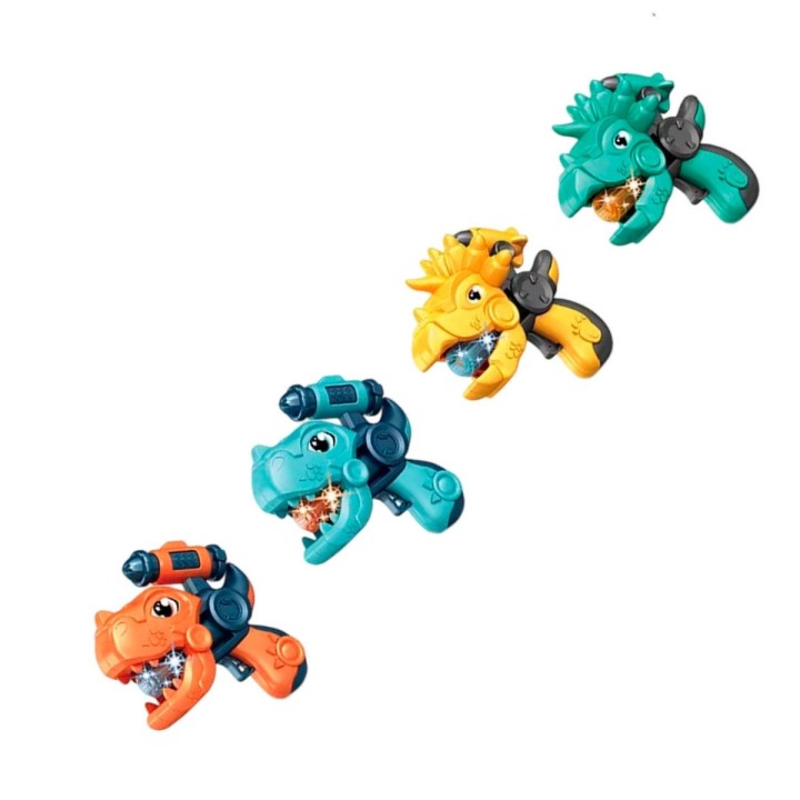 Pistola Dinosaurio Rex Proyectora Figura X 4 Unidades