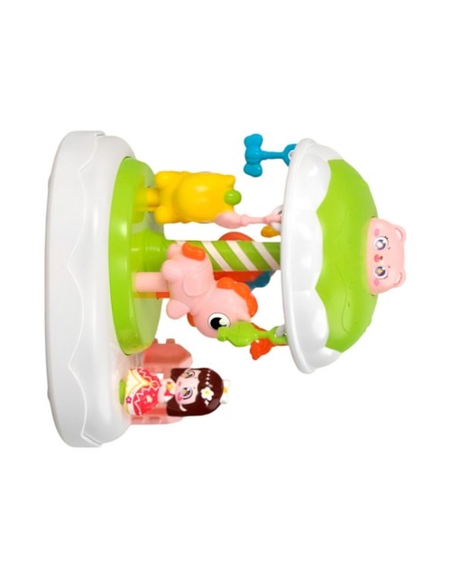 Juguete Carrusel Caballos Interactivo De Cuerda Con Muñeca