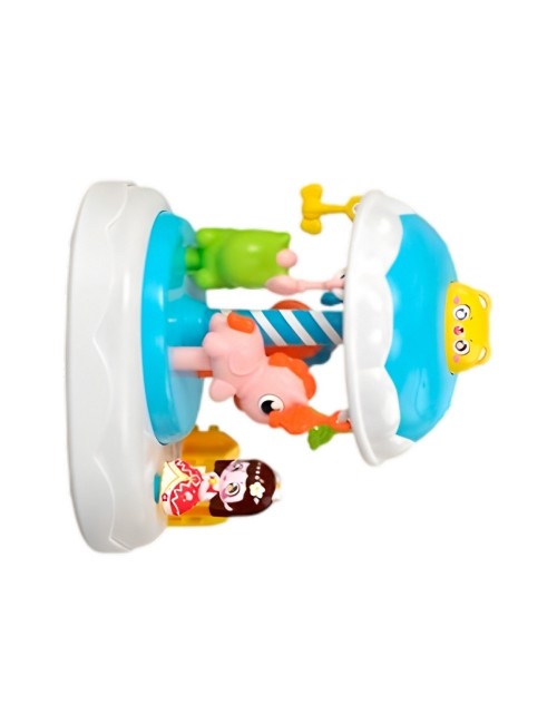 Juguete Carrusel Caballos Interactivo De Cuerda Con Muñeca