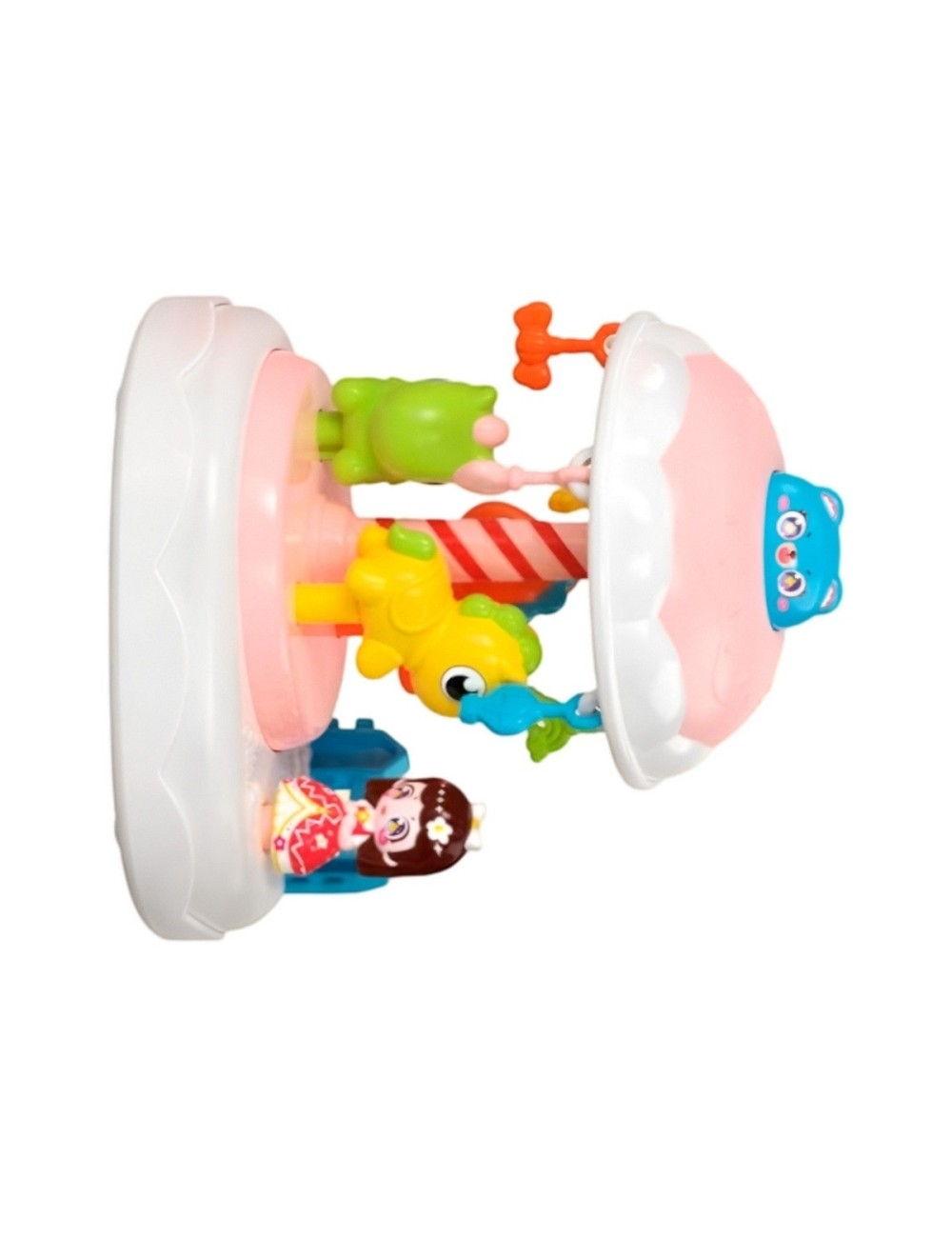 Juguete Carrusel Caballos Interactivo De Cuerda Con Muñeca