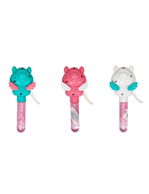 Burbujero Unicornio Pony Ventilador Portatil Set X 3 Unidade