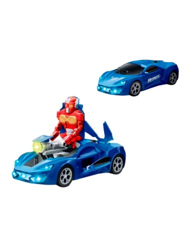 Carro Deportivo Transformers Robot Juguete 2 En 1 + Baterias