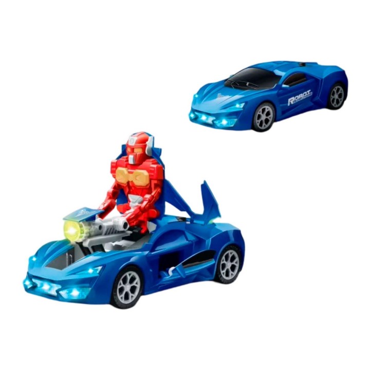 Carro Deportivo Transformers Robot Juguete 2 En 1 + Baterias