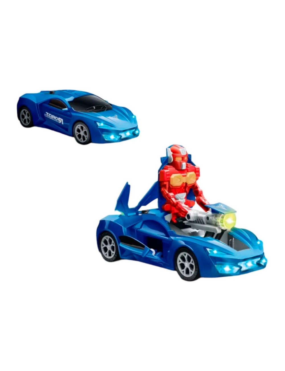 Carro Deportivo Transformers Robot Juguete 2 En 1 + Baterias
