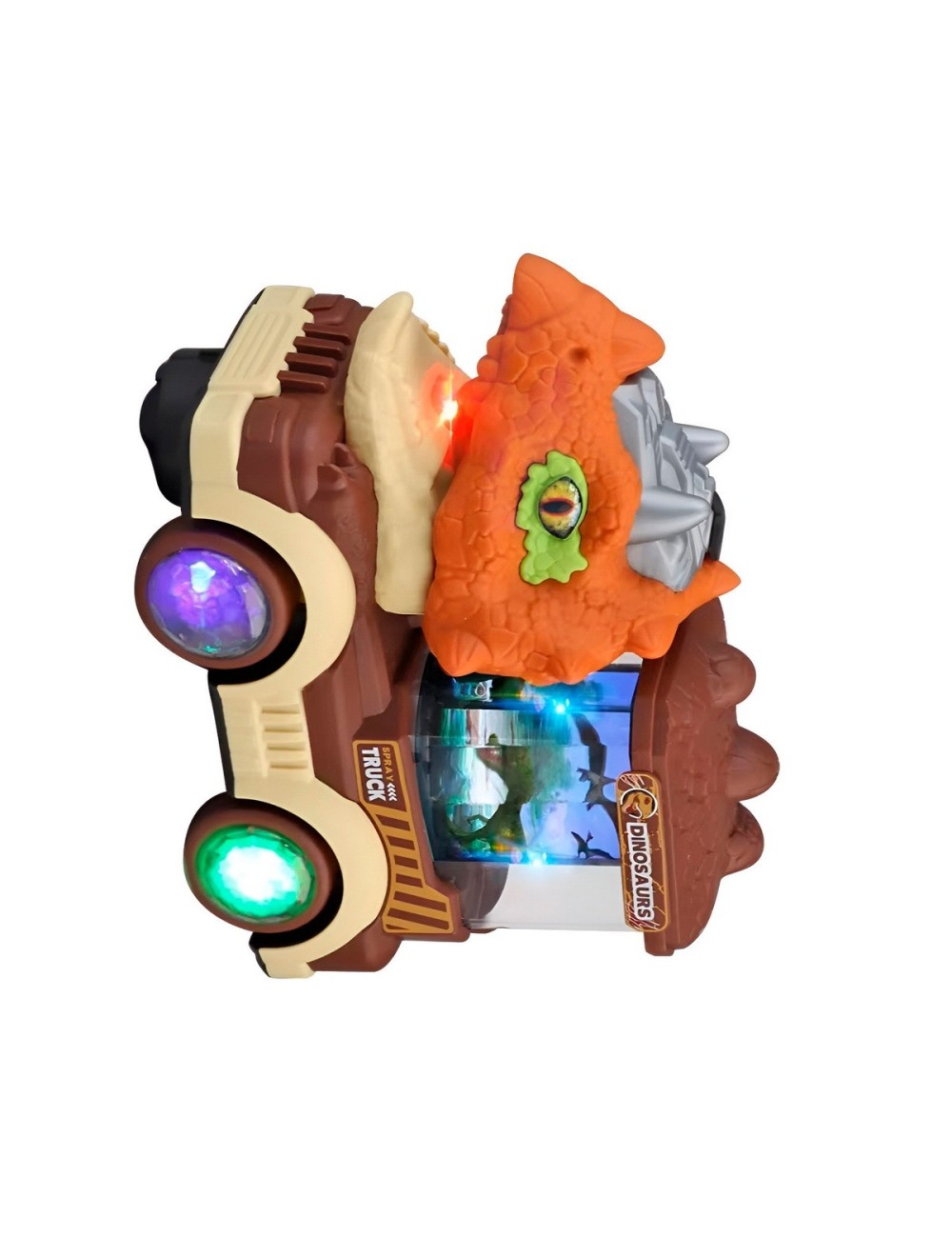 Camion Dinosaurio Carrusel Figuras Luz Juguete + Baterias