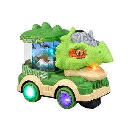 Camion Dinosaurio Carrusel Figuras Luz Juguete + Baterias