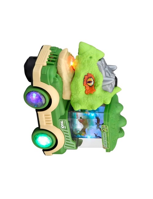 Camion Dinosaurio Carrusel Figuras Luz Juguete + Baterias