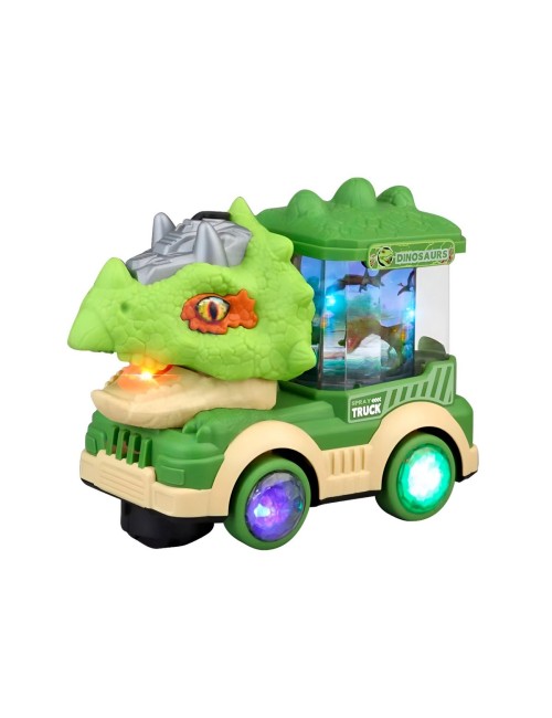 Camion Dinosaurio Carrusel Figuras Luz Juguete + Baterias