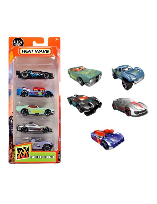 Carro Coleccionable Deportivo De Carrera Metalico X 5 Unidad