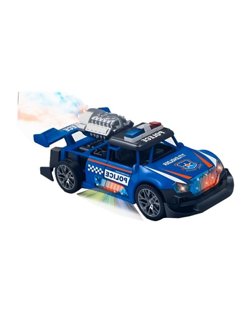 Carro Policia Sonido Movimiento Luces Interactiva + Bateria