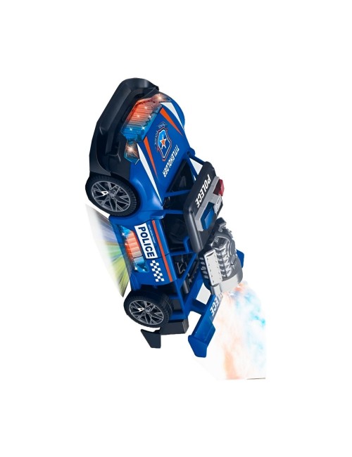 Carro Policia Sonido Movimiento Luces Interactiva + Bateria
