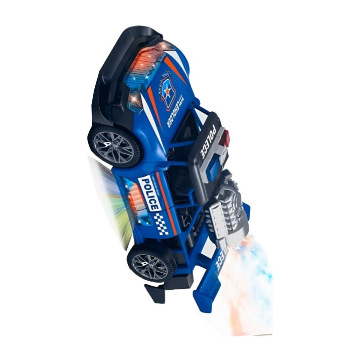 Carro Policia Sonido Movimiento Luces Interactiva + Bateria
