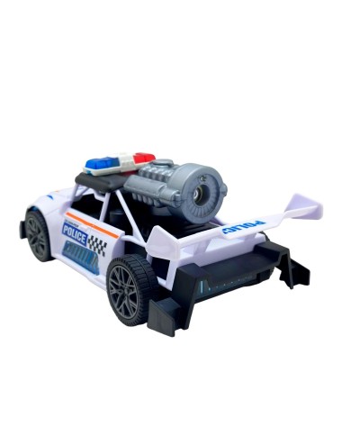 Carro Policia Sonido Movimiento Luces Interactiva + Bateria