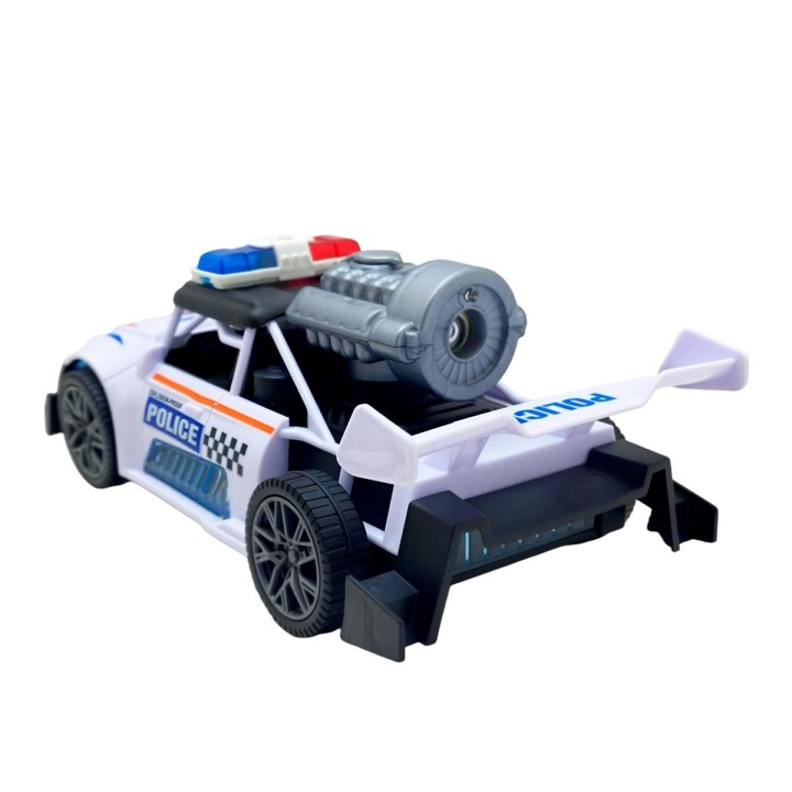 Carro Policia Sonido Movimiento Luces Interactiva + Bateria