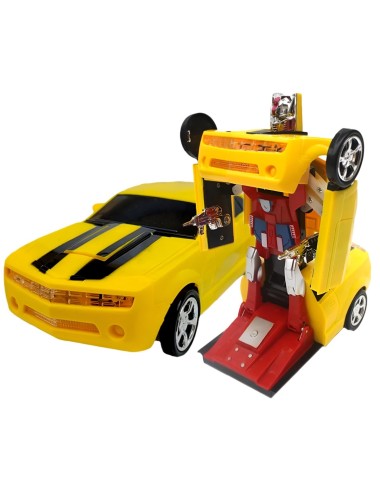 Carro Deportivo Transformers Robot Juguete Luces + Baterias