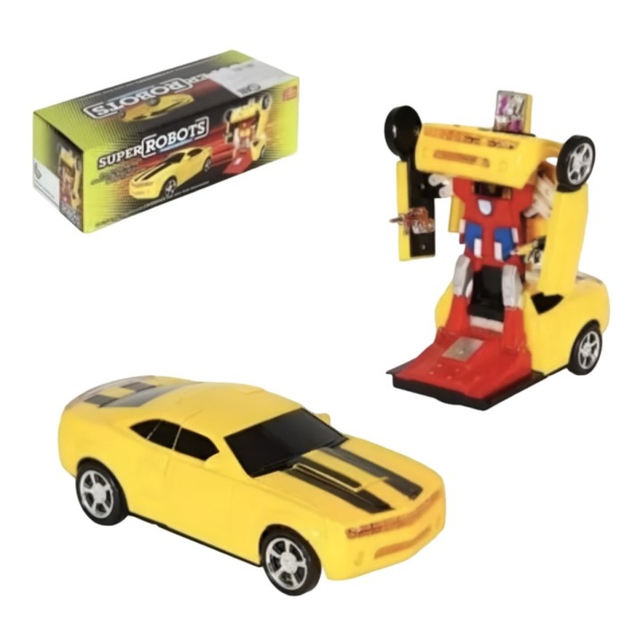 Carro Deportivo Transformers Robot Juguete Luces + Baterias