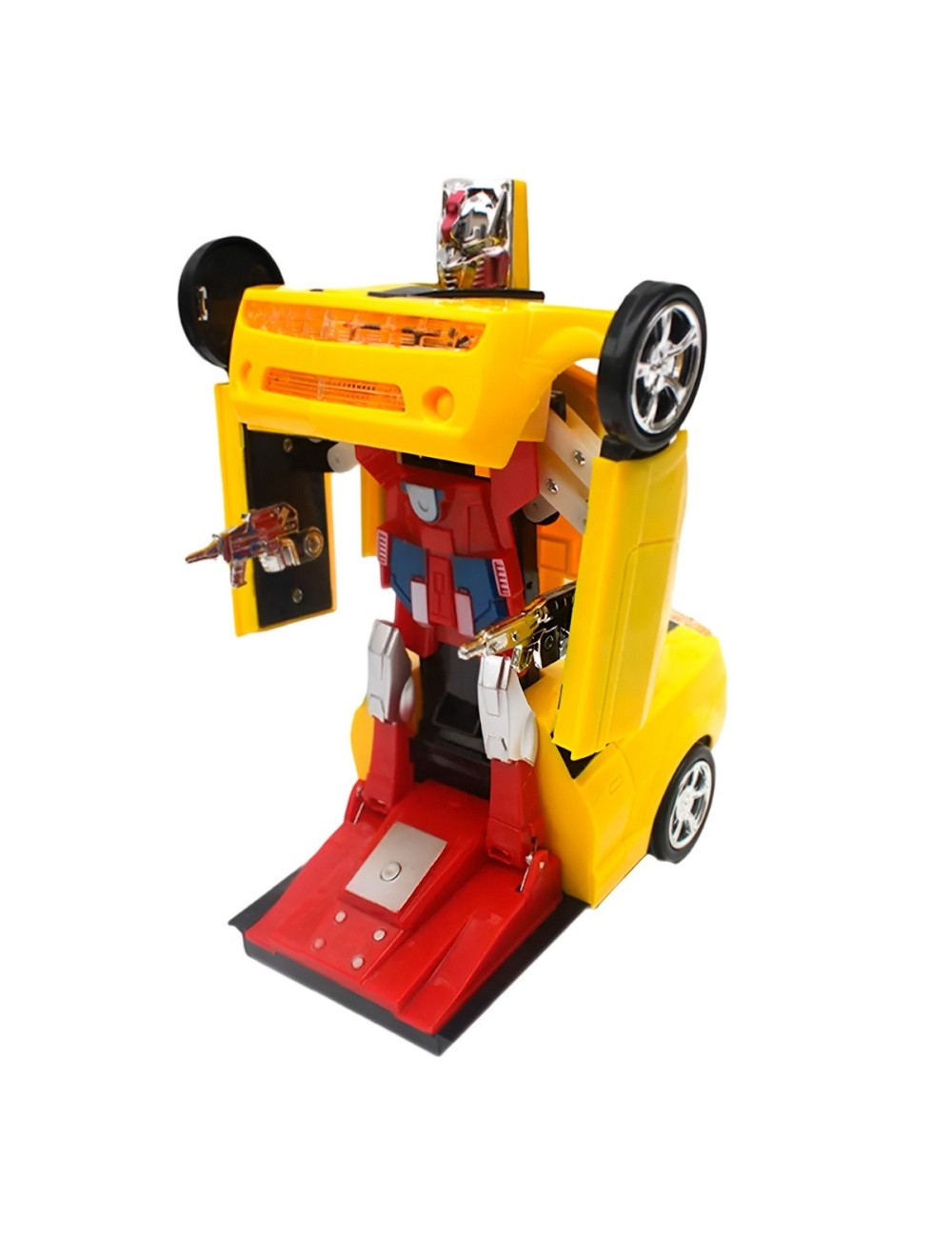 Carro Deportivo Transformers Robot Juguete Luces + Baterias
