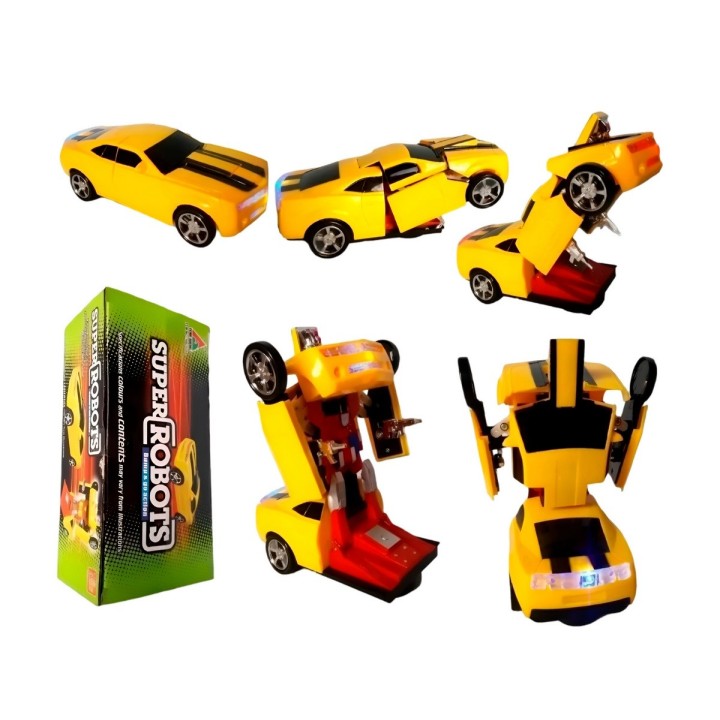 Carro Deportivo Transformers Robot Juguete Luces + Baterias
