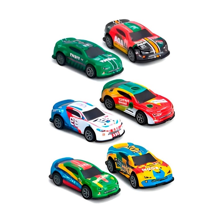Carro Deportivo Racing Speed De Cuerda X 6 Unidades