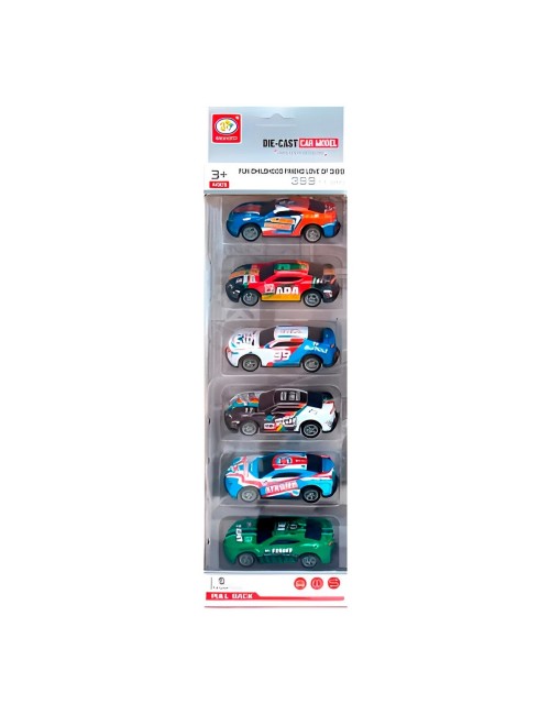 Carro Deportivo Racing Speed De Cuerda X 6 Unidades
