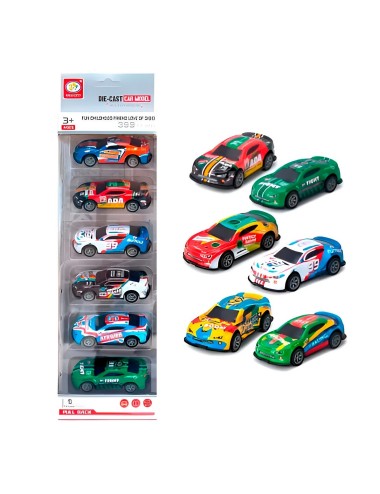 Carro Deportivo Racing Speed De Cuerda X 6 Unidades