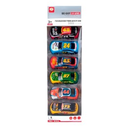 Carro Deportivo Racing Nascar De Cuerda X 6 Unidades