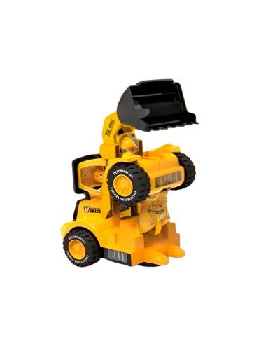 Carro Bulldozer Transformers Robot Transformable + Baterias