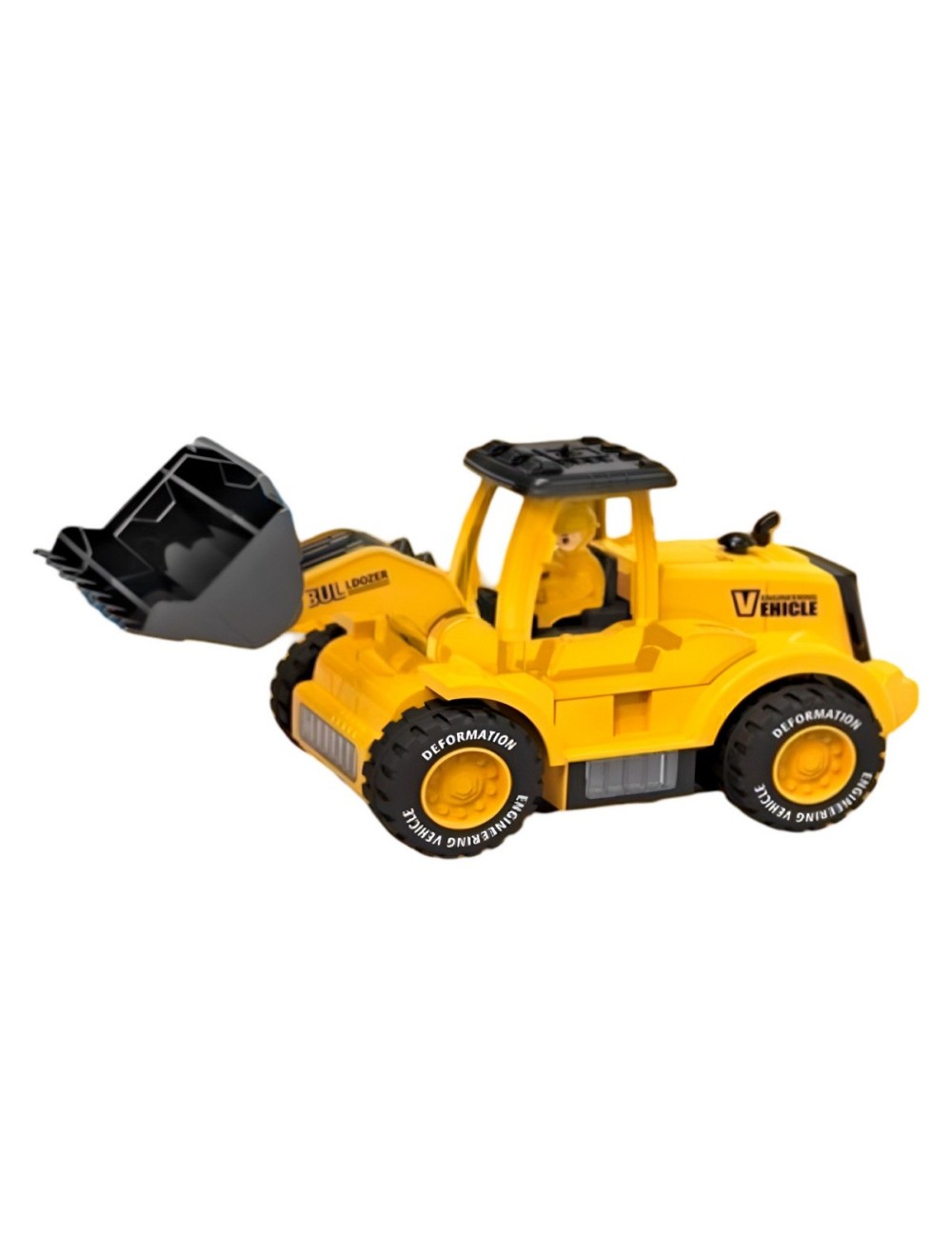 Carro Bulldozer Transformers Robot Transformable + Baterias